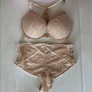 VS Very Sexy Racerback Pushup Bra High Waist Panty